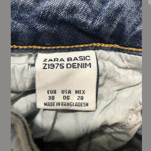 Zara Basic Z1975 Jeans Distressed Ripped Skinny - Picture 9 of 10